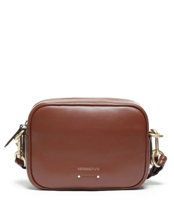 VANESSA BRUNO Sac Holly Cuir Lisse Cognac 1