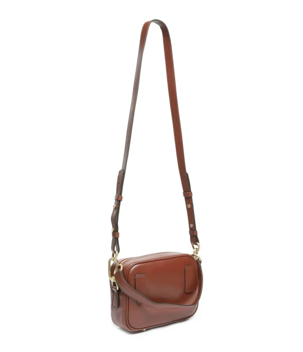 VANESSA BRUNO Sac Holly Cuir Lisse Cognac 3