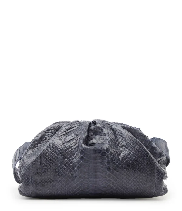 SISTA PARIS Sac Big Uniq Cuir Souple Python Navy 1