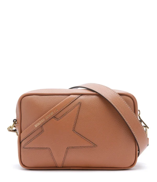 mode GOLDEN GOOSE Pochette Star Cuir Caramel 1