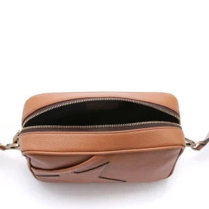 mode GOLDEN GOOSE Pochette Star Cuir Caramel 12