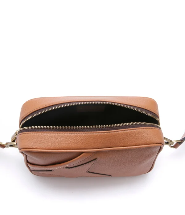 mode GOLDEN GOOSE Pochette Star Cuir Caramel 4