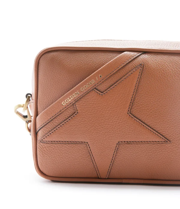 mode GOLDEN GOOSE Pochette Star Cuir Caramel 5