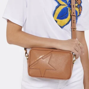 mode GOLDEN GOOSE Pochette Star Cuir Caramel 16