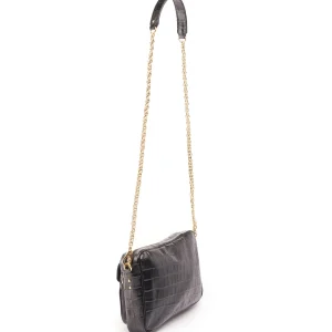 Sac Charly Cuir Embossé Croco Noir, Collaboration Lulli X Claris Virot 9