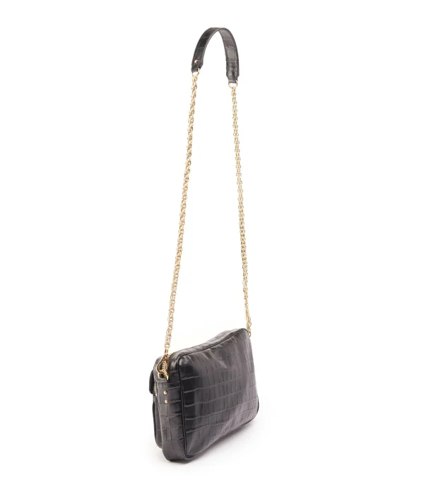 Sac Charly Cuir Embossé Croco Noir, Collaboration Lulli X Claris Virot 3