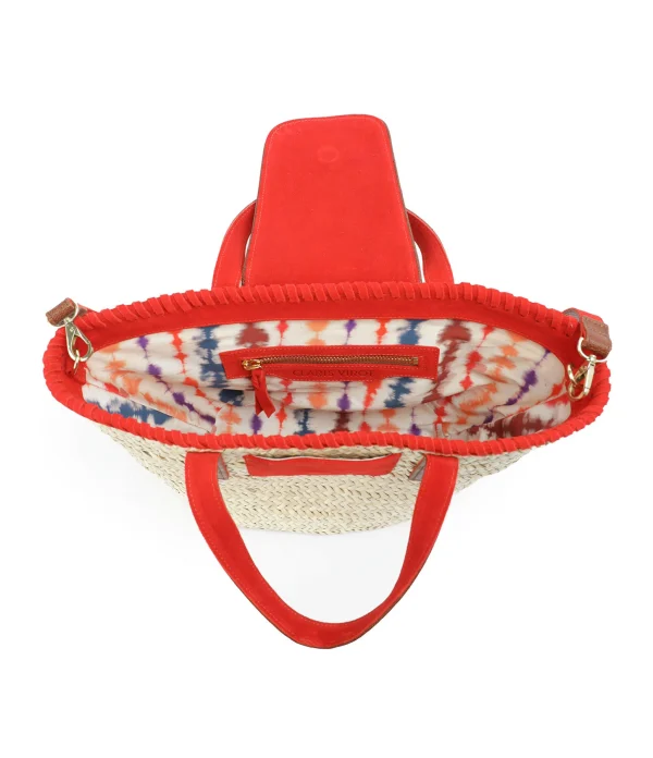 CLARIS VIROT Panier Zoé Mini Cuir Léopard Noisette qualité d’originales 4