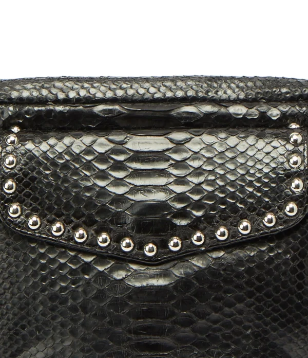 CLARIS VIROT Sac Big Charly Python Clous Noir 5