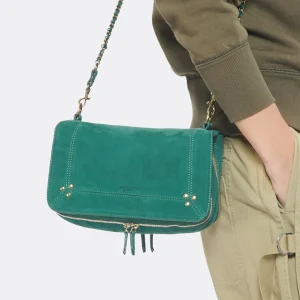 marque pas cher JEROME DREYFUSS Sac Bobi Cuir Suédé Jade 16