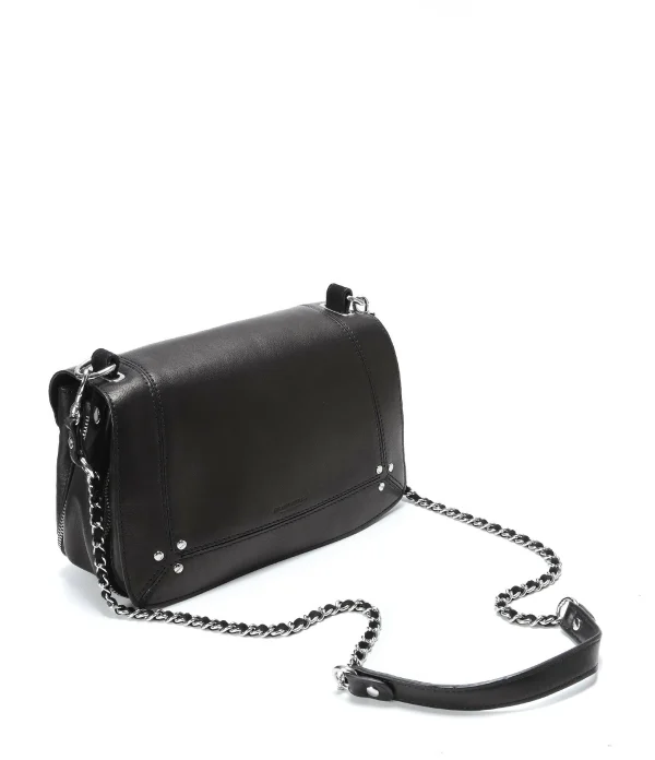 JEROME DREYFUSS Sac Bobi Cuir Noir Silver site pas cher 3