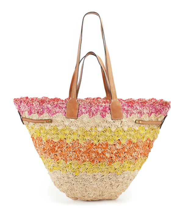 ISABEL MARANT Panier Coiba Raphia Multicolore 1