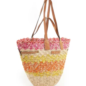 ISABEL MARANT Panier Coiba Raphia Multicolore 10