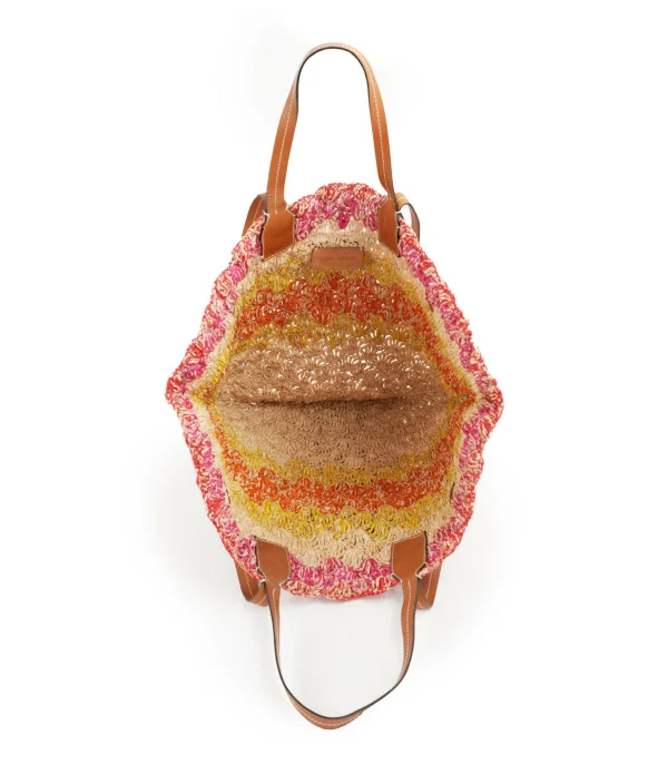 ISABEL MARANT Panier Coiba Raphia Multicolore 4