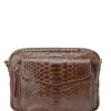 CLARIS VIROT Sac Big Charly Python Chocolat Endek Bordeaux 14