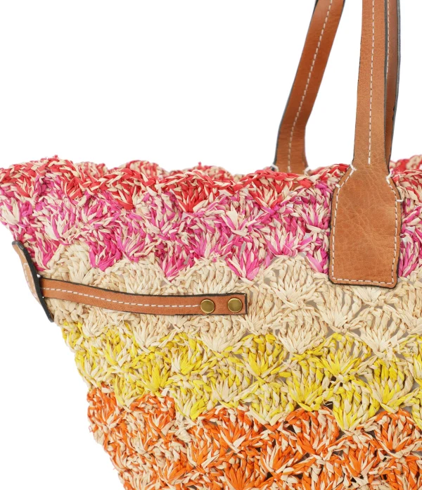 ISABEL MARANT Panier Coiba Raphia Multicolore 5