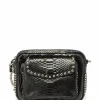 CLARIS VIROT Sac Charly Python Clous Noir 20