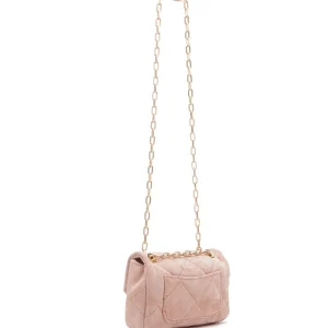 VANESSA BRUNO Sac Nano Moon Cuir Veau Vieux Rose 10