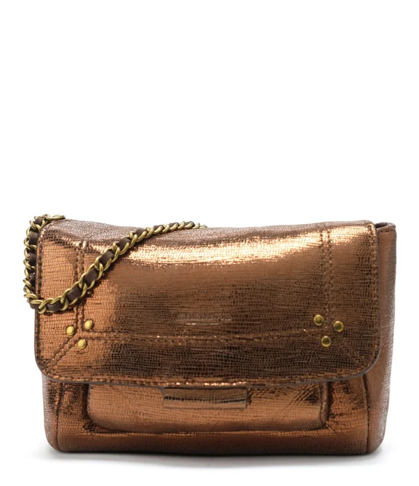 JEROME DREYFUSS Sac Lulu L Cuir Lamé Bronze 1