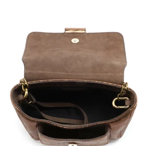 JEROME DREYFUSS Sac Lulu L Cuir Lamé Bronze 15