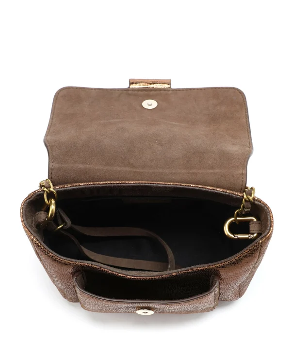 JEROME DREYFUSS Sac Lulu L Cuir Lamé Bronze 5