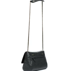 vente en ligne JEROME DREYFUSS Sac Lulu M Cuir Croco Noir 12