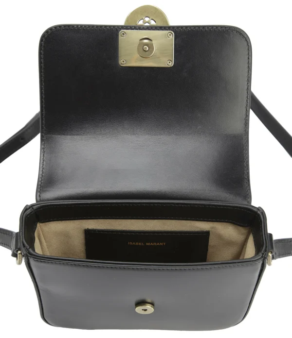 soldes ligne ISABEL MARANT Sac Mini Elda Bandoulière Cuir Noir Doré 4