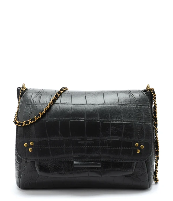 JEROME DREYFUSS Sac Lulu L Cuir Croco Noir magasins pour 1