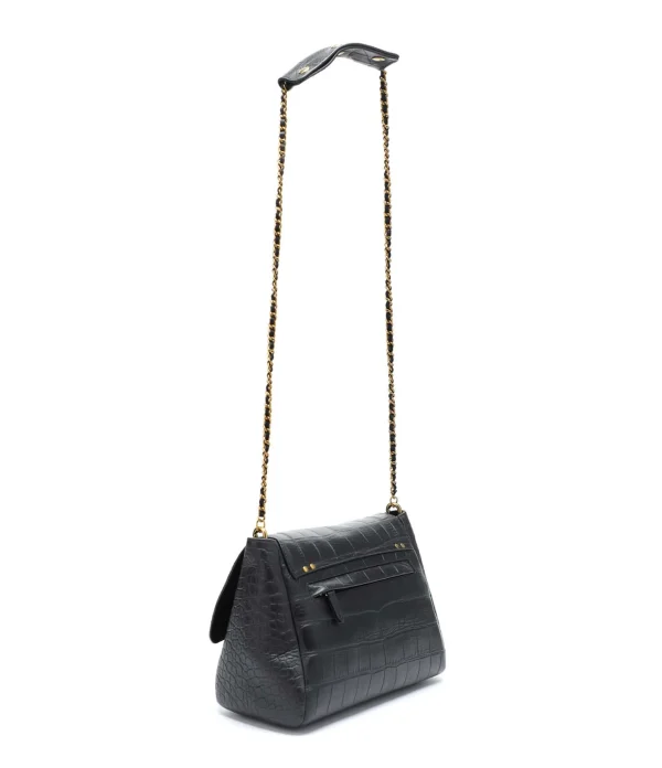 JEROME DREYFUSS Sac Lulu L Cuir Croco Noir magasins pour 3