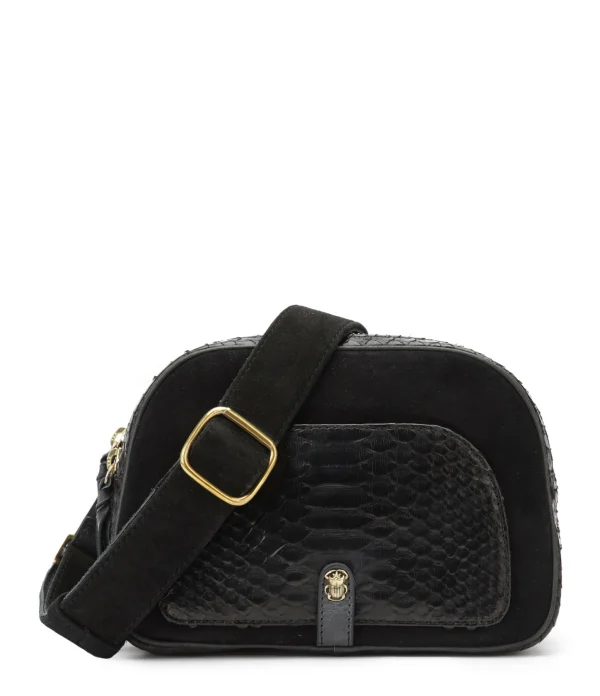 Boutique CLARIS VIROT Sac Clara Python Noir 1