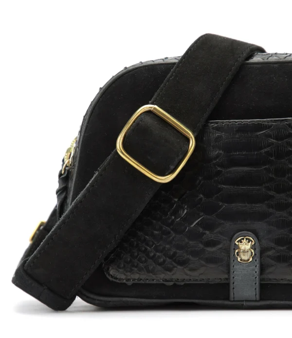 Boutique CLARIS VIROT Sac Clara Python Noir 4