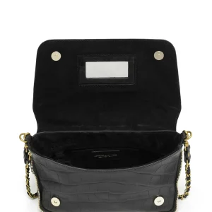 online boutique JEROME DREYFUSS Sac Bobi S Cuir Croco Noir 13