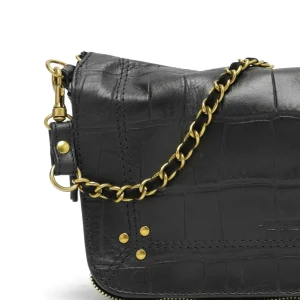 online boutique JEROME DREYFUSS Sac Bobi S Cuir Croco Noir 15