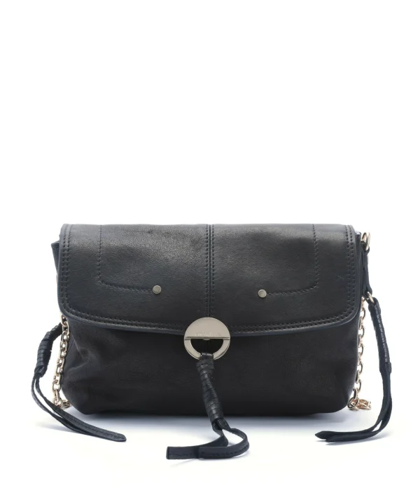 Satisfait ou Remboursé VANESSA BRUNO Sac Clutch Cuir Agneau Noir 1