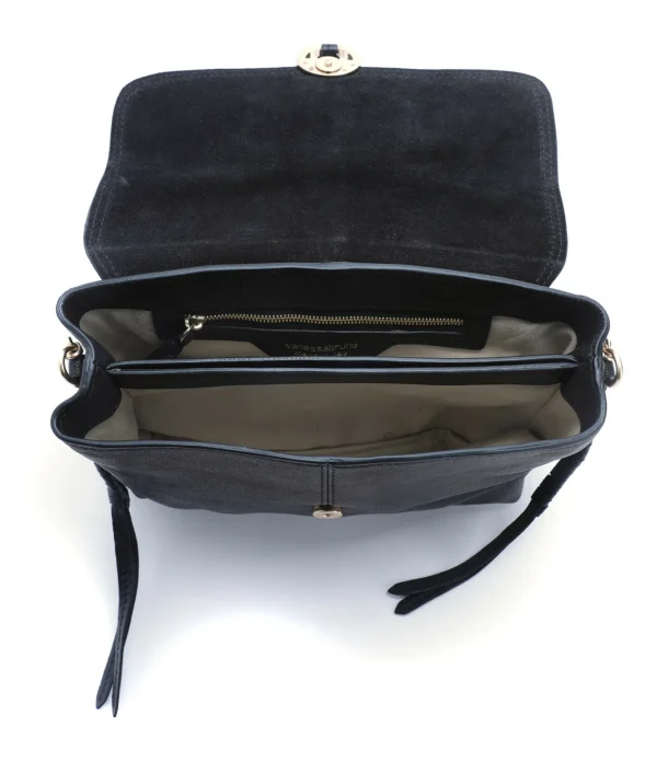 Satisfait ou Remboursé VANESSA BRUNO Sac Clutch Cuir Agneau Noir 5