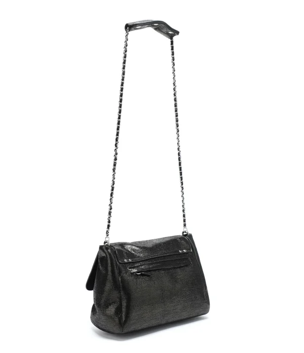 JEROME DREYFUSS Sac Lulu L Cuir Lamé Noir 3