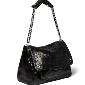 JEROME DREYFUSS Sac Lulu L Cuir Lamé Noir 15