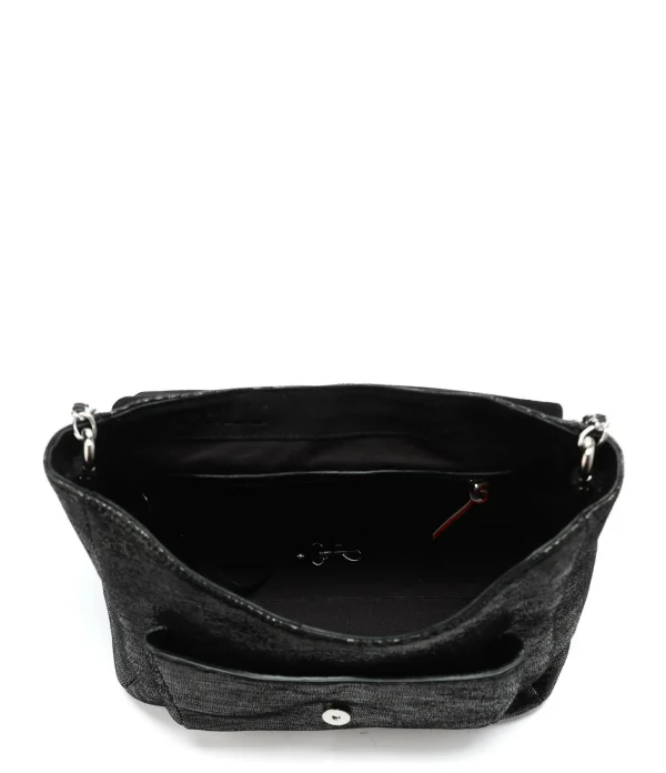 JEROME DREYFUSS Sac Lulu L Cuir Lamé Noir 5