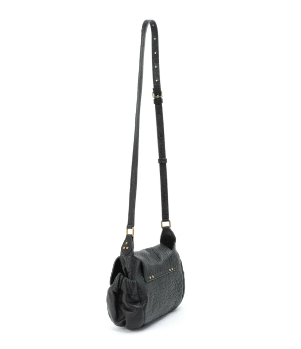 JEROME DREYFUSS Sac Helmut S Cuir Froissé Noir 3