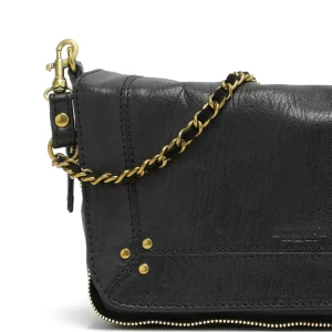 JEROME DREYFUSS Sac Bobi S Cuir Froissé Noir 14