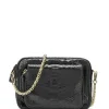 CLARIS VIROT Sac Charly Python Noir Chaîne Or 20