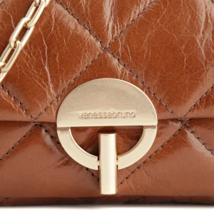 VANESSA BRUNO Sac Nano Moon Cuir Vachette Havane 14