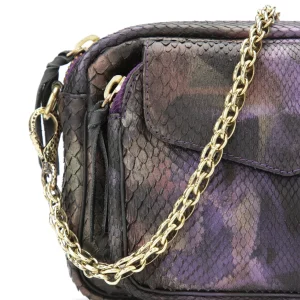 CLARIS VIROT Sac Charly Python Carbone 9