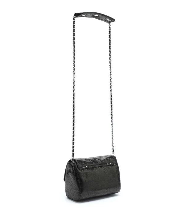 JEROME DREYFUSS Sac Lulu S Cuir Lamé Noir 3