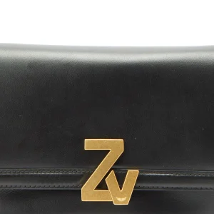 vente chaude ZADIG & VOLTAIRE Sac ZV Initiale La Clutch Cuir Noir 15