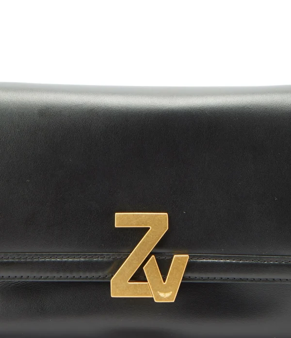 vente chaude ZADIG & VOLTAIRE Sac ZV Initiale La Clutch Cuir Noir 5