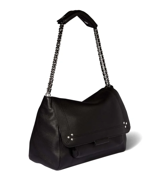 JEROME DREYFUSS Sac Lulu M Cuir Noir Silver 5