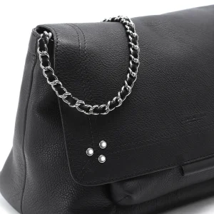 JEROME DREYFUSS Sac Lulu M Cuir Noir Silver 21