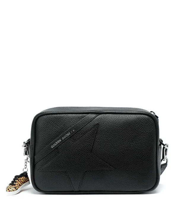 Top ventes GOLDEN GOOSE Sac Star Cuir Matelassé Étoile Noir 1