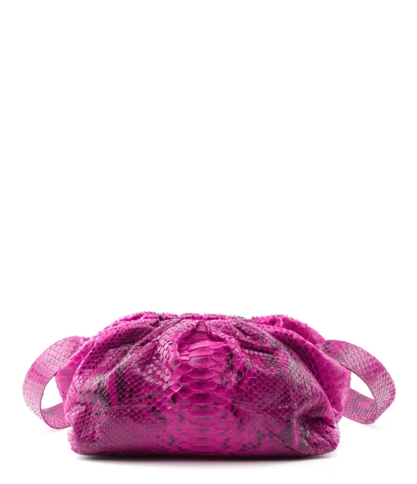 SISTA PARIS Sac Big Uniq Cuir Souple Python Pink Devil 1