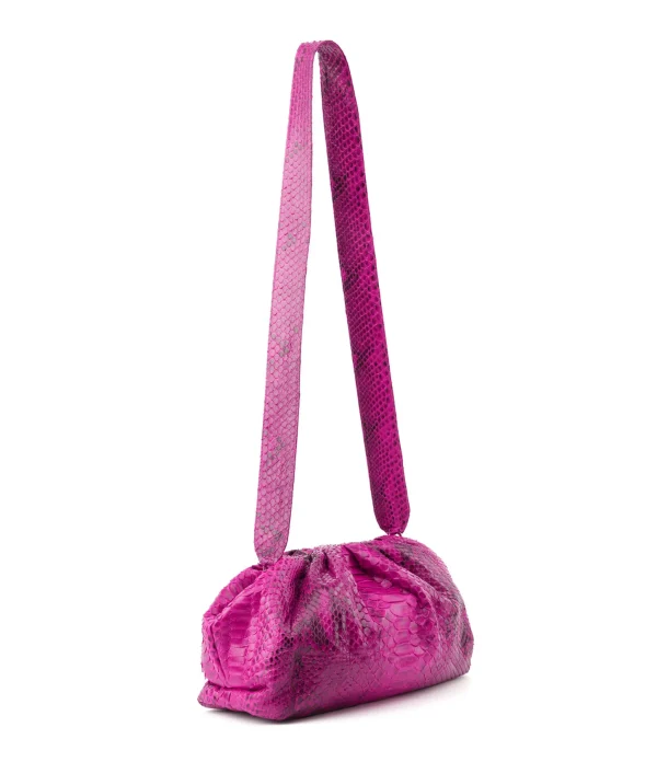 SISTA PARIS Sac Big Uniq Cuir Souple Python Pink Devil 3